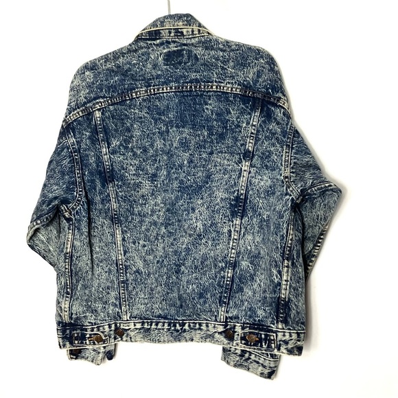 vintage 80s LEVI’S Acid Wash Jean Denim Jacket made in the USA Large - Picture 4 of 6
